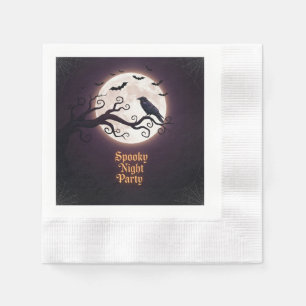 Moonlit Elegance   Halloween Party Paper Napkins