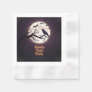 Moonlit Elegance | Halloween Party Paper Napkins