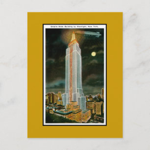 Moonlit Empire State Building Postcard