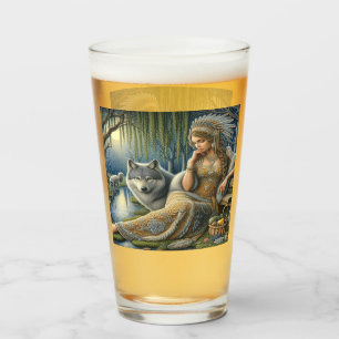 Moonlit Enchantment in the Mystic Forest Glass