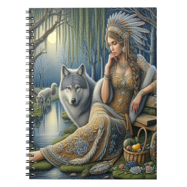 Moonlit Enchantment in the Mystic Forest Notebook (Front)