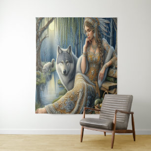 Moonlit Enchantment in the Mystic Forest Tapestry