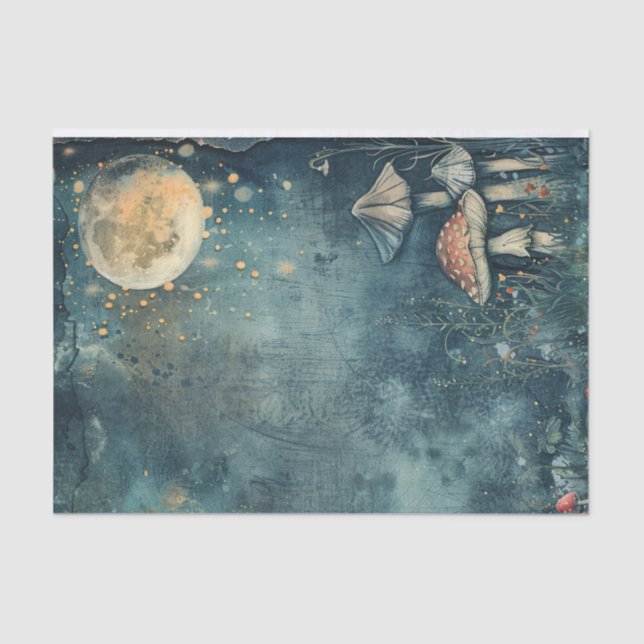 Moonlit Fairy Garden Decoupage Tissue Paper (Front)