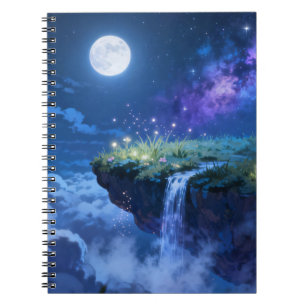 Moonlit Falls Spiral Notebook