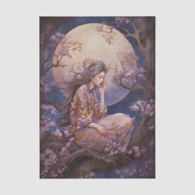 Moonlit Fantasy Maiden Tissue Paper (Front)