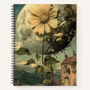 Moonlit Flower & Vintage Charm Notebook