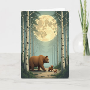 Moonlit Forest Fathers Day Card