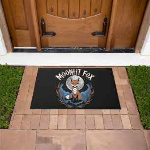 Moonlit Fox Celestial Night Doormat