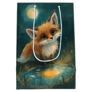 Moonlit Fox, Night Forest Medium Gift Bag