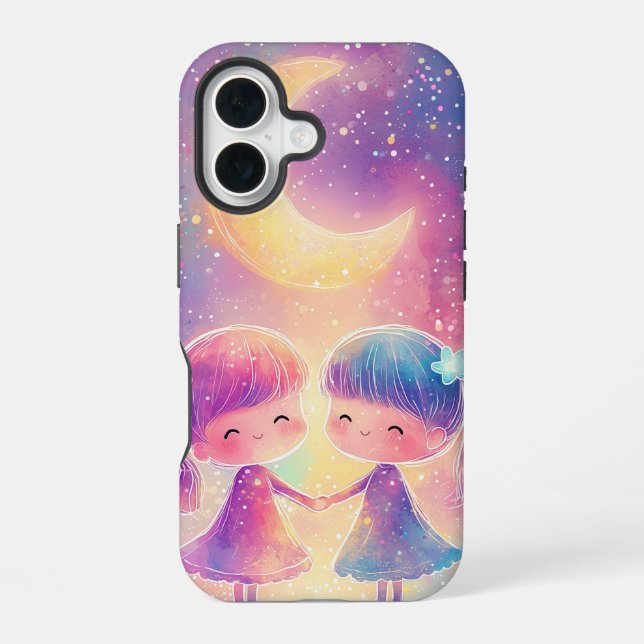 Moonlit Friendship Galaxy Phone Case (Back)