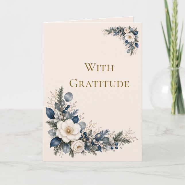 Moonlit Garden Graceful Corner With Gratitude Card (Front)
