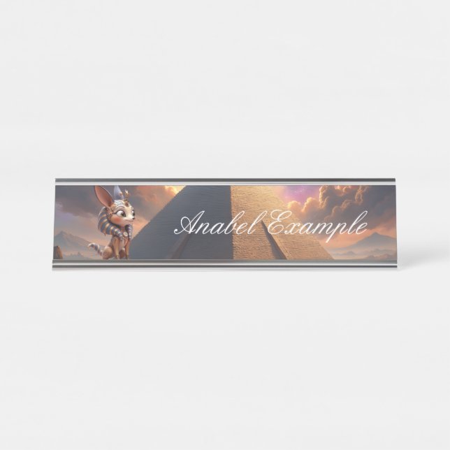Moonlit Guardian of the Ancient Sands.  Desk Name Plate (Front)