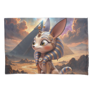 Moonlit Guardian of the Ancient Sands. Pillowcase
