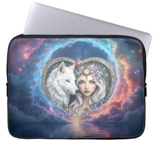 Moonlit Guardian of the Eternal Heart. Laptop Sleeve