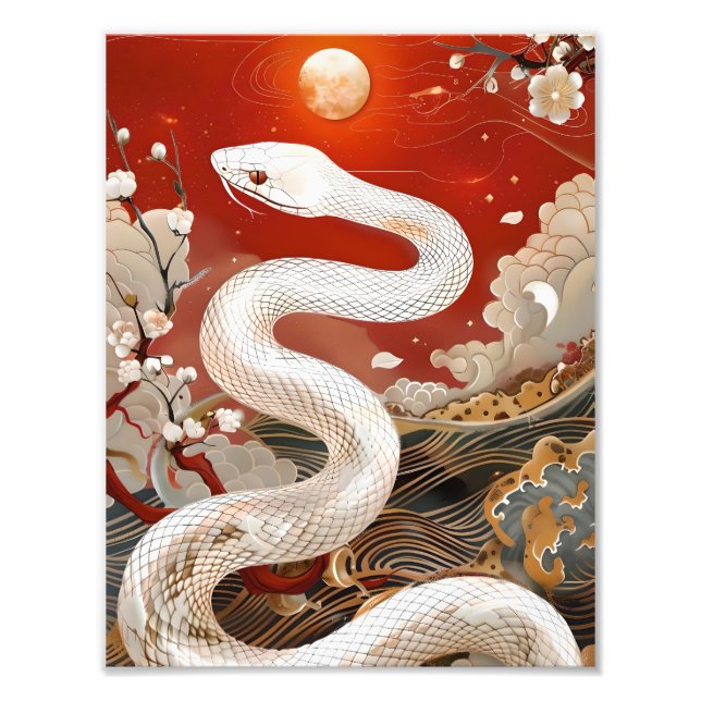 Moonlit Guardian Snake Photo Print (Front)