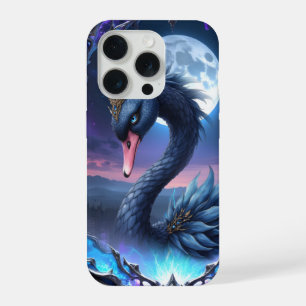 Moonlit Guardian – Swan of the Quiet Light. iPhone 15 Pro Case