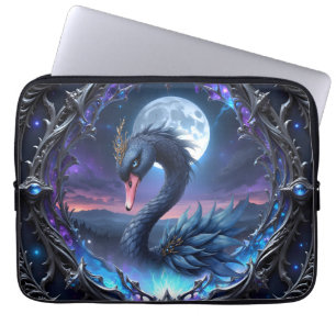 Moonlit Guardian – Swan of the Quiet Light.  Laptop Sleeve