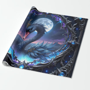 Moonlit Guardian – Swan of the Quiet Light.  Wrapping Paper