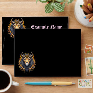 Moonlit Guardians – Cosmic lion. Envelope