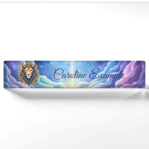 Moonlit Guardians – Cosmic lion Nameplate