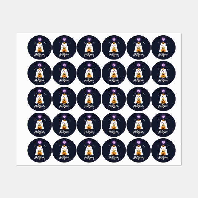 Moonlit Halloween Cat – Spooky & Sweet Night (Sheet)