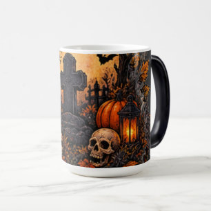 Moonlit Haunted Graveyard Gothic Halloween Cemeter Magic Mug