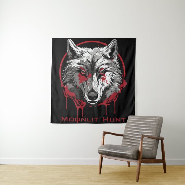 Moonlit Hunt Tapestry (In Situ)