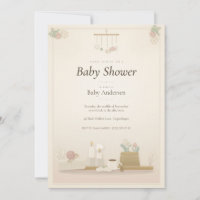 Moonlit Hygge Baby Shower Invitation