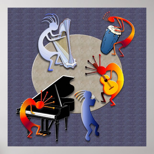 Moonlit Jazz Session Poster (Front)