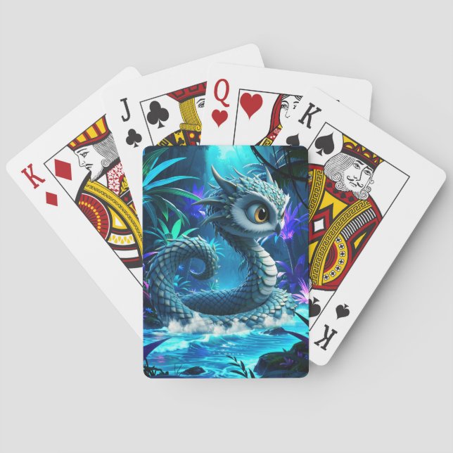 Moonlit Jungle Guardian – Enchanted Owl  Playing Cards (Back)