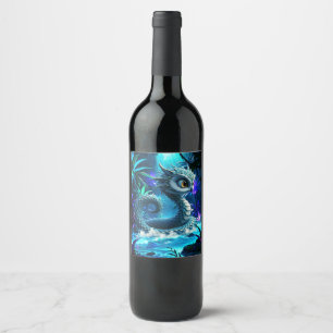 Moonlit Jungle Guardian – Enchanted Owl Wine Label