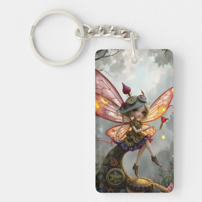 Moonlit Keeper of Clockwork Light. Keychain (Front)