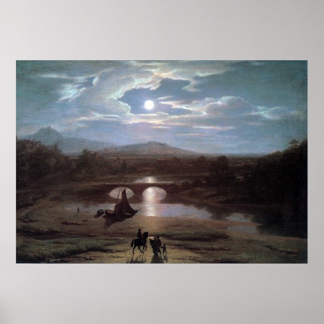 Moonlit Landscape Poster (Front)