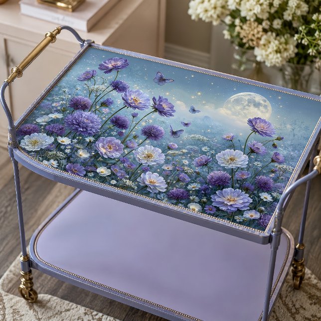 Moonlit Lavender Butterfly Meadow Decoupage Tissue Paper (Creator Uploaded)
