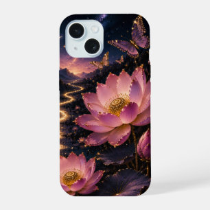 Moonlit Lotus Butterfly Phone Case