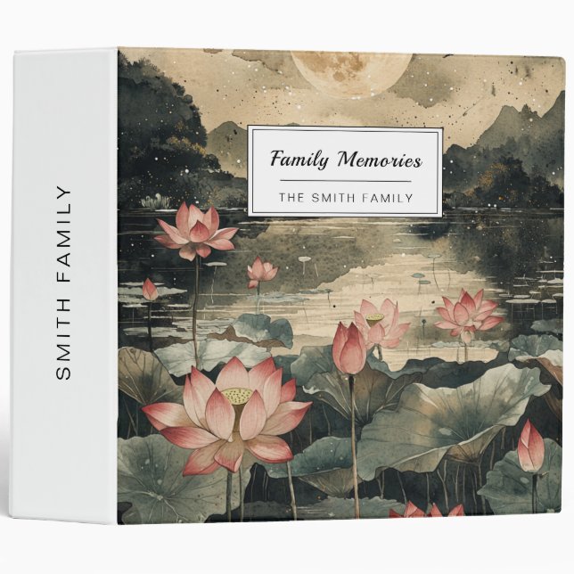 Moonlit Lotus Lake (1) Binder (Front/Spine)