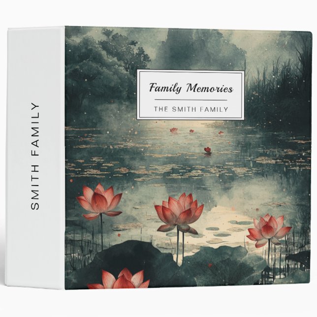 Moonlit Lotus Lake (2) Binder (Front/Spine)