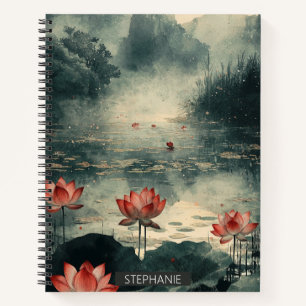 Moonlit Lotus Lake (2) Notebook