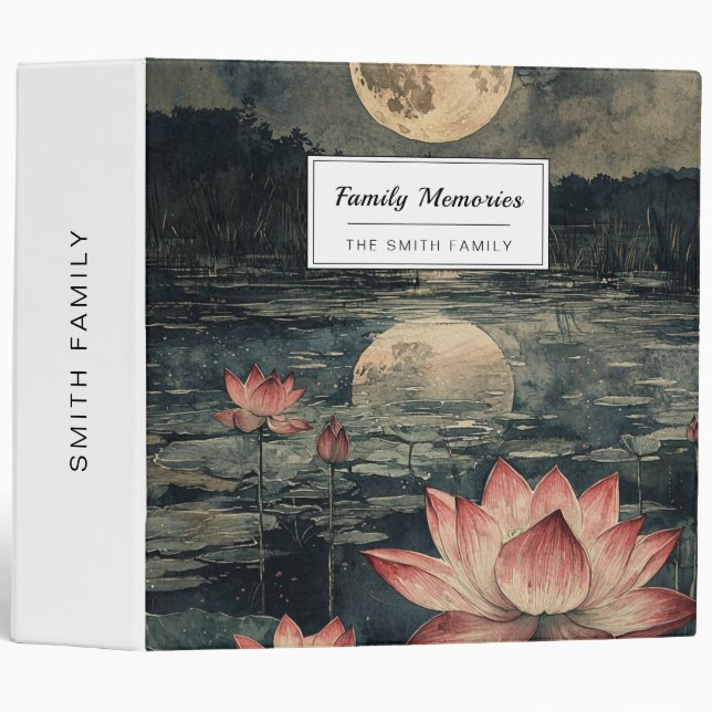 Moonlit Lotus Lake (4) Binder (Front/Spine)
