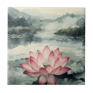 Moonlit Lotus Lake (9) Tile