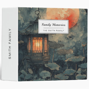 Moonlit Lotus Lantern Watercolor Binder