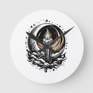 Moonlit Magic Round Clock