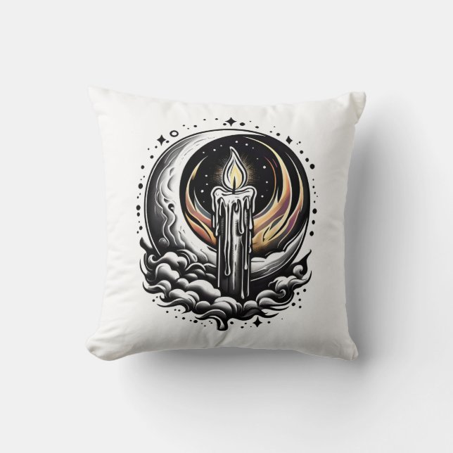 Moonlit Magic Throw Pillow (Front)