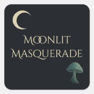 Moonlit Masquerade Elegant Halloween Sticker