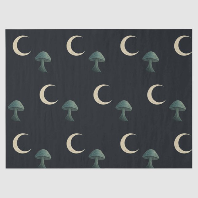 Moonlit Masquerade Elegant Halloween Tissue Paper (Front)