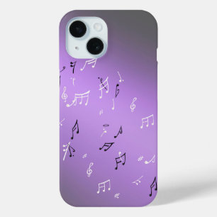 Moonlit Melody : Elegant Musical Notes coque iphon