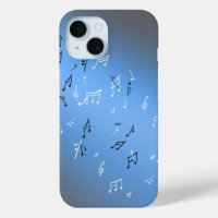 Moonlit Melody: Elegant Musical Notes iPhone Case