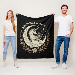 Moonlit Melody Fleece Blanket