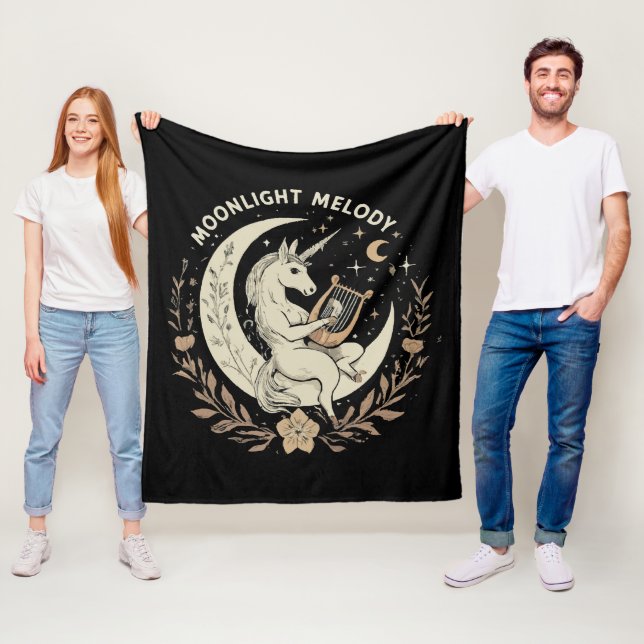 Moonlit Melody Fleece Blanket (In Situ)