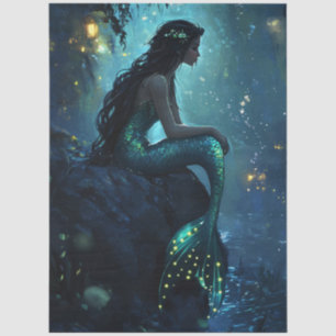 Moonlit Mermaid Decoupage Tissue Paper